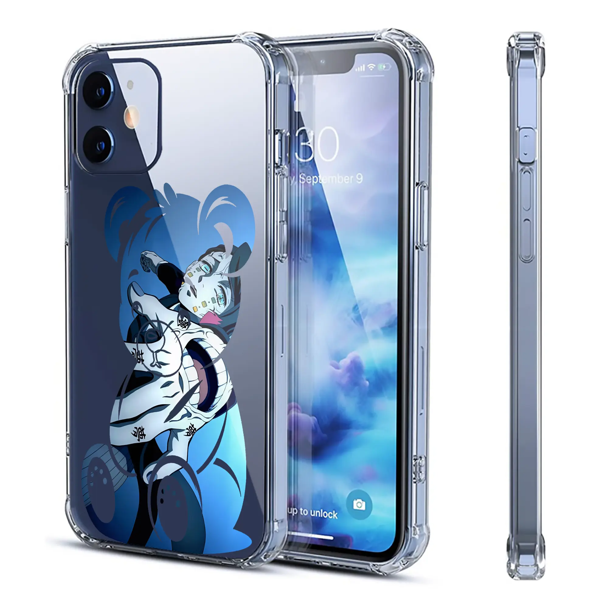 鬼滅の刃 グッズ,魘夢 - IPhone 12シリーズ対応 ・ 透明スマホケース ・ クリアソフトケース ・ TPU素材 ・ 耐衝撃 ・ 高密着 ・ 防汚 防指紋 ・ 簡単着脱